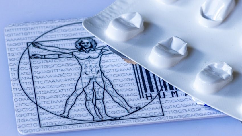 a health card and a blister pack